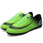 YYHLLZY Boys Football Boots Kids Football Shoes Astro Turf Trainers Girls Soccer Athletics Training Shoes Teenager Outdoor Sport Shoes Sneakers Green 3UK