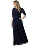 Kiyonna Women's Plus Size Leona Lace Gown 0X Navy