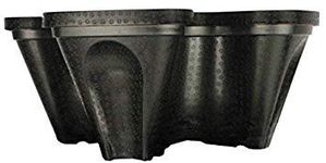 Large 64 Quart Stackable Planter 5-Pack - Grow More in Less Space - Plant Pots and Stack - DIY Vertical Gardening System - for Growing Veggies, Herbs, Garden Greens, Starwberries (Black)
