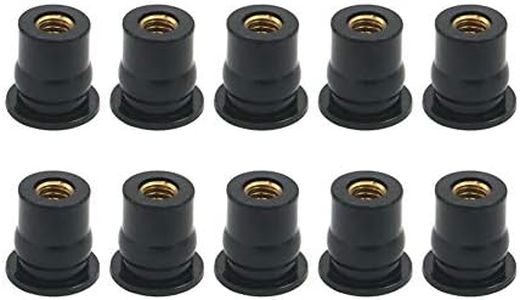 10PCS Rubber Well Nut for Windscreen & Fairing Universal M6 6mm1/2" Wellnuts For Universal Motorcycle