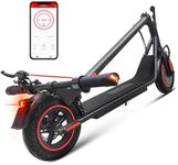 TYOKUM Electric Scooter, Electric Scooters Adult, 10” Flat-Free Solid Tires, 20-30km Range, 3 Speed Mode, Foldable Electric Scooters with APP, Double Braking System E Scooter for Adults and Teens