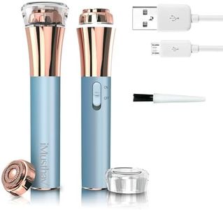 iMusthav Flawless Facial Hair Remover for Women Painless Electric Razor Epilator Trimmer Shaver with 18K Gold-Plated, 16mm Dual Ring Floating Head, USB Rechargeable, 360° LED for Face Lip Hair Removal