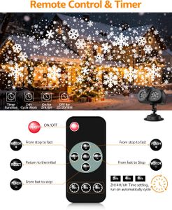 MOSSNDAR Christmas Snowflake Projector – LED Holiday Light Display