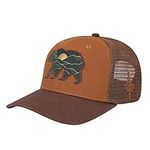 HDE Trucker Hat - Performance Outdoor Snapback Adventure Hats for Men, Kodiak Brown, One Size