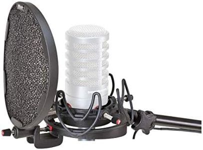 Rycote InVision Studio Kit with USM-VB for 55-68mm Large Diaphragm Recording Microphones, Includes USM-VB Universal Mic Shock-Mount, Universal Pop Filter