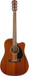 Fender CD-60SCE Dreadnought Electro-Acoustic Guitar, All-Mahogany Body, Suitable for Beginners and Intermediate Guitarists, Includes Complimentary Virtual Lessons