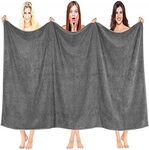 Bath Sheet Extra Large Charcoal Oversized 96x180cm 100% Cotton Jumbo 515Gsm Egytian Cotton Style Thick Absorbent Super Soft Lint Free Supreme Quality Quick Dry Gift Wrapped Hotel Quality