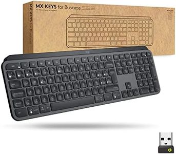 Logitech MX Keys for Business, Teclado retroiluminado inalámbrico, Teclas silenciosas para pulsaciones perfectas, Logi Bolt, Bluetooth, Recargable, Windows/Mac/Chrome/Linux, QWERTY Español - Gris