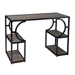 SEI Furniture Tyberton w/Storage Writing Desk, Natural/Black