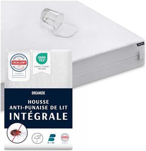 Dreamzie Housse Matelas 90x200x25 cm Intégrale Anti-Acarien et Punaises de Lit - Protege Matelas 90x200 cm avec Fermeture Eclair pour Allergiques - Imperméable, Bi-Ome et Oeko-Tex