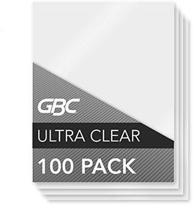 GBC Swingline Thermal Laminating Sheets / Pouches, Letter Size, 5 Mil, Heat Seal Ultra Clear, 100-Count (3200654)