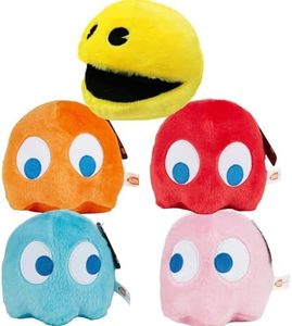 Wjcn-Pan-Man 6inches Plush, Set Of 4 Pacman Toys Can Be Used For Party Decoration, Soft And Comfortable Pacman Stuffed Animal, Suitable for Birthday Gifts, Children'S Day Giftsetc.
