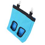 Rabbit Hay Feeder Bag Hay Bag Hanging Feeder Pig Hay Feeder Storage Small Animal Feeding Bag for Rabbit Guinea Pig (Blue)