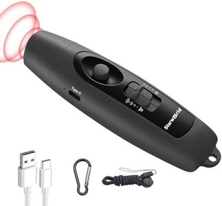 StarWorld Rechargeable Bear Horn - 120dB Electronic Air Horn for Bears with 4 Volume Levels & 3 Tones, Audible 0.5 Miles, LED Safety Light for Hiking, Camping, Wildlife Defense (Black)
