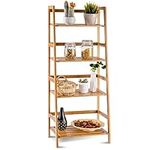 Giantex 4-Tier Bamboo Plant Shelf, 