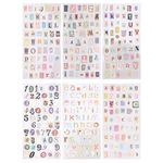 Milisten 6 Pcs Daily Stickers Adhesive English Letters Crafting Style Decals Decors for Cellphone Handmade Account Scrapbook