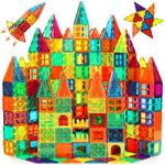FNJO Magntic Tiles, 110PCS Magnet Building Set, Magnetic Building Blocks,Construction STEM Toys for Kids , Gift for Boys Girls