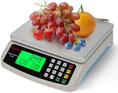 KNSWE Balance de Cuisine Professionnelle 40kg Grande Balance Alimentaire Electronique Numérique de Précision 1g Acier Inoxydable et Comptage Tare Fonction Balance Aliments pour Charcuterie