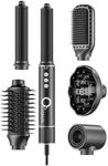 Flexible Styler and Hair Dryer – Professional O2MODULES Air Styler with 6 Attachments, 3 Heat & Airspeed Settings, Curl, Volumize & Smooth Hair with Ion Technology, by O2.