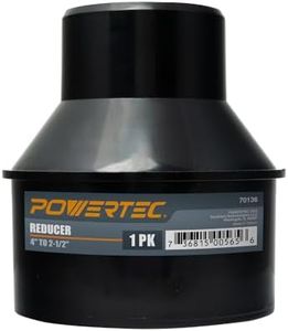 POWERTEC 70136 4 Inch Hose to 2-1/2 Inch Hose Cone Reducer, Dust Collection Fittings for Dust Collection Hose, Dryer Vent Hose & Shop Vacuum Hose Connection, 1 Pack