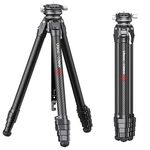 ULANZI Zero Y Professional Camera Tripod, Lightweight Travel Carbon Fiber Camera Tripod with Quick Release 1/4" Screw & 360° Ballhead, for Most Cameras/DSLR/Projector, Weight 2lb, Maxload 39lb