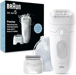 Braun Epilator Silk-épil 5 Epilator, Hair Removal Device, Women Shaver & Trimmer, Wet and Dry Epilator, Includes Shaver Head and Trimmer Comb, SE5-041, Grey