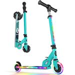 BELEEV V2 Scooters for Kids with Light-Up Wheels & Stem & Deck, 2 Wheel Folding Scooter for Girls Boys, 3 Adjustable Height, Non-Slip Pattern Deck, Lightweight Kick Scooter for Children Ages 3-12