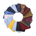 Yamoloz 15 Pack Men's Pocket Squares, Soft Hankies Premium Mens Pocket Square Handkerchiefs Set