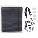 Gavigain 12v Solar Panel Maintainer, Car Battery Solar Panel Portable Waterproof Solar Panel Trickle Charging Kit for Carfor Car Truck Boat Lawn Mower Rv Trailer Tractor