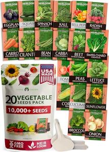 20 Heirloom Vegetable Seeds - 10,000+ Survival Seeds and Emergency Prepper Gear - Non GMO Vegetable Seeds for Planting Home Garden Variety Pack