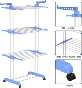 HOMIDEC 4-Tier Clothes Drying Rack – Foldable Laundry Airer