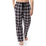 Fruit of the Loom Mens Yarn-dye Woven Flannel Pajama Pant, Black Plaid, 3X-Large