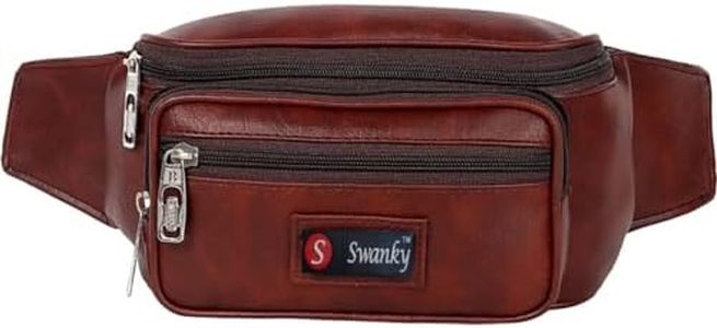 PU Leather Waist Pack Bags Travel Bag for Money |Mobile|Card|Belt| Documents|Kit Books Dairy Kamar Pouch| Small Accessories Luggage for Men Women Boys and Girls Stylish Fom Bag with Belt Kamar Pouch