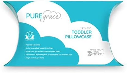 PUREgrace Tencel Toddler Pillowcase – Washable and Soft, Sized for All Toddler Pillows, Breathable and Smooth with Secure Flap Design