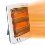 SONBION Infrared Heater, 800W Halogen Heater with 2 Heat Settings, Electric Heater Low Energy, Quartz Radiator Heaters for Home Office Bedroom Living Room Garage, Overheat and Tip Over Protection