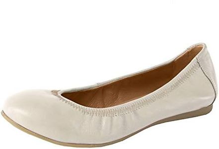 Alpine Swiss Womens Vera Ballet Flats European Made Leather Shoes Cream 5 M US