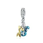 Bird Charm Sterling Silver Fashion Jewelry Animal Charm Bead for Pandora Bracelets (Ocean Mermaid Charms for Bracelets)