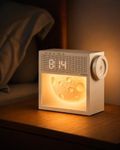 Bokefo Sunrise Alarm Clock with White Noise Sound Machine, Wake Up Light & Moon Dimmable Night Light, 20 Sleep Sounds, Dual Alarms, Sleep Timer, Bedside Clock for Heavy Sleepers, Adults, Teens