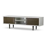 Baxton Studio Gemini Wood Contemporary TV Stand, White