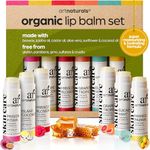 Artnaturals Natural Lip Balm Beeswax - Gift Set of Assorted Flavors - Chapstick for Dry, Chapped & Cracked lips - Lip Repair Therapy with Aloe Vera, Coconut, Castor & Jojoba Oil (Pack of 6)