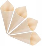 Somani Disposable Pinewood Serving Cones ( 7 inches ) ( Pack of 50)