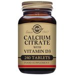 Solgar Calcium Citrate with Vitamin D3 - Healthy Bones & Teeth - High Potency Formula - 240 Tablets