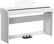 Melodic 88-Key Digital Piano Hammer Action Keyboard Electric Digital Piano Weighted 128 Polyphony 3 Pedals White