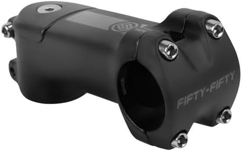 FIFTY-FIFTY Bike Stem with 31.8mm Bar Clamp, 7 Degree Aluminum Alloy Bicycle Handlebar Stem for 1-1/8" Steer Tube, Suitable for Mountain, Road, E-MTB (90mm)