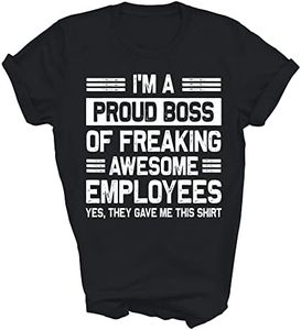 MPSstudio Boss Day Employee Appreciation Office Funny Boss Unisex Shirt Gift Women Men T-Shirt (Black;M)