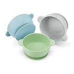 PandaEar 3 Pack Suction Bowls for Baby Toddlers 6-12 months, Silicone Baby Bowls with Suction for Food Feeding, BPA Free Toddler Bowls, Microwave and Dishwasher Safe