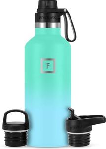 IRON °FLASK Bouteille d'eau de sport à bouche étroite - 32Oz, 3 couvercles (couvercle de bec), acier inoxydable isolé sous vide, chaud froid, ciel moderne à double paroi