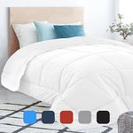 Equinox Comforter - White Alternative Goose Down Duvet (Twin 68" x 86") - Hypoallergenic, Plush 350GSM Siliconized Fiberfill, Box Stitched, Protects Against Dust Mites and Allergens