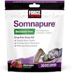 Force Factor Somnapure Melatonin-Free Soft Chews, Sleep Aid to Improve Sleep Quality, Sleep Aids for Adults with Affron, Magnesium, L-Theanine, Chamomile, Lemon Balm, Dream Berry Flavor, 30 Soft Chews