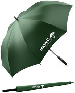 ISABRELLA Umbrella Big Size for 4 peoples, Windproof, Waterproof Big Umbrella for Men & Women, Automatic UV Protection Heavy Rain Golf umbrella for Sun Protection and Rainy Season (Green)